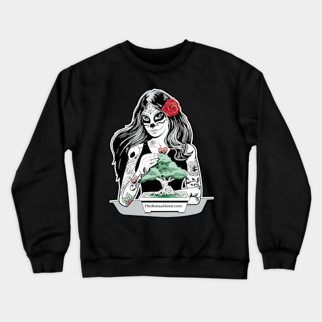 Bonsai Day of the Dead Girl Crewneck Sweatshirt by ClassicMovieRev